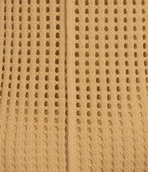 Le' AL.X Knit Crochet Crew Neck Sleeveless Shift Maxi Dress Product Image