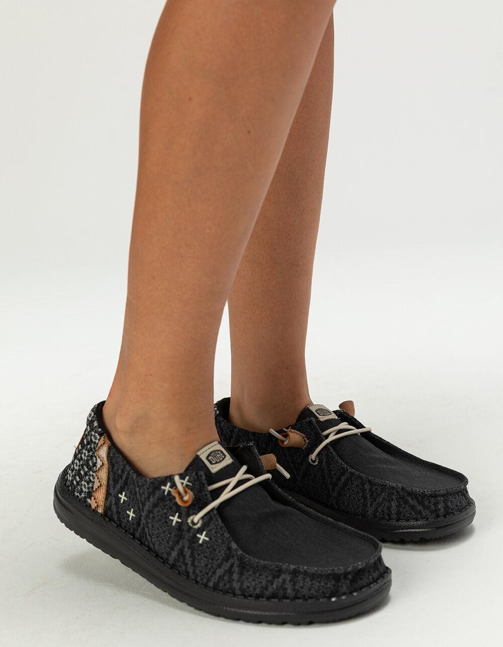 HEY DUDE Wendy Crafted Boho Womens Shoes - BLACK Product Image