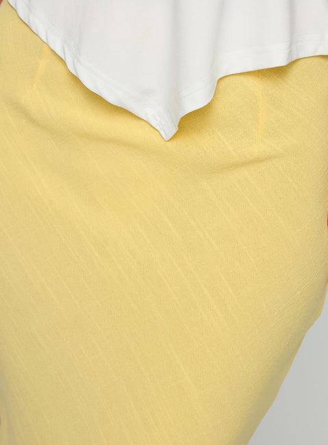 Jodie Maxi Skirt Lemon Yellow Product Image