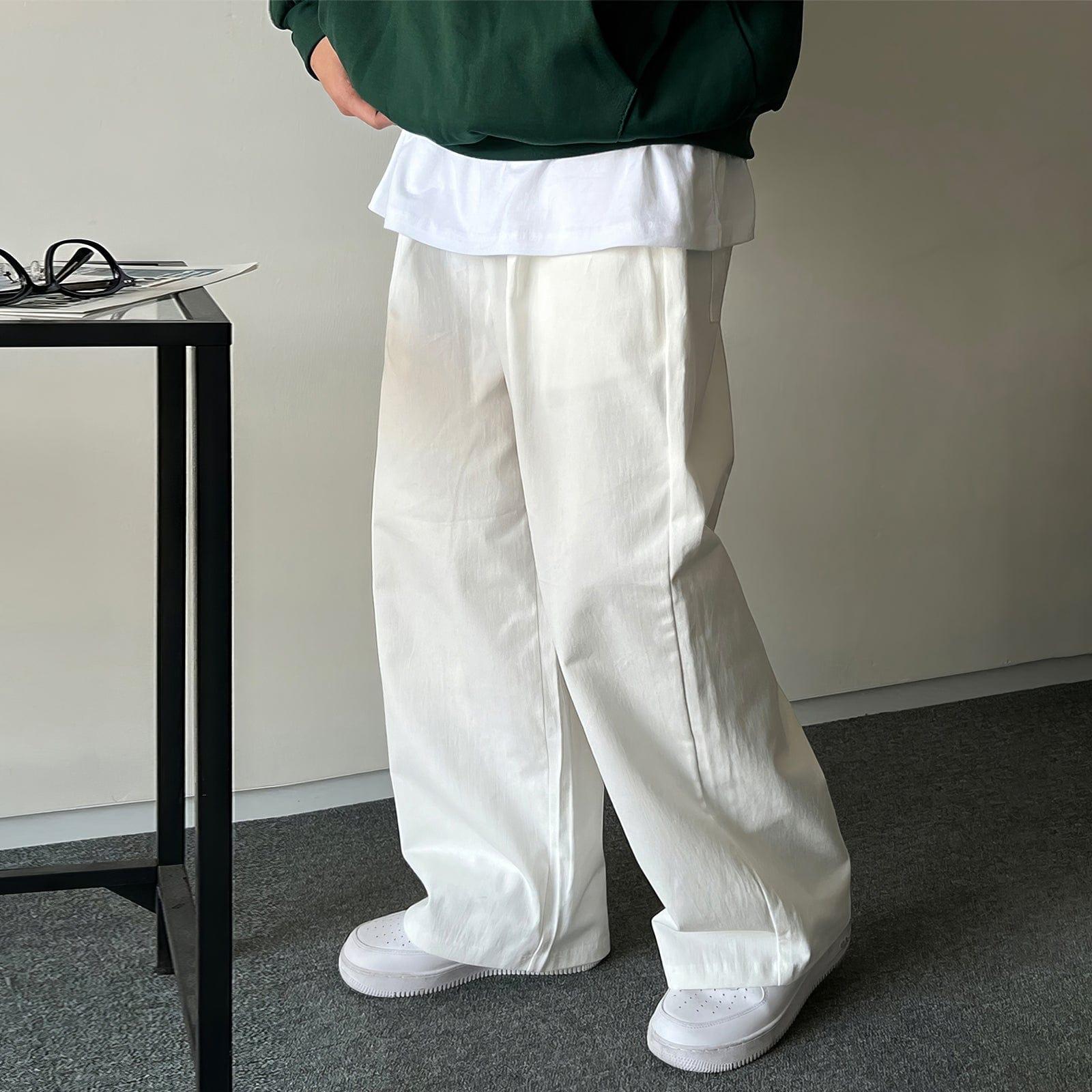 RT No. 12556 PLEATED FOLDED STRAIGHT PANTS Product Image