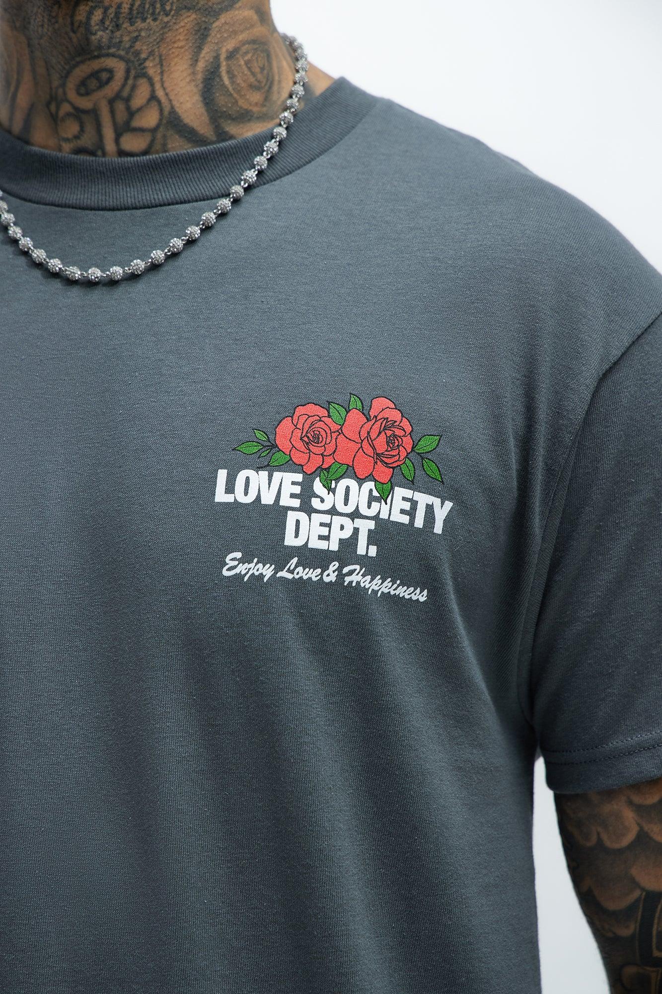 Love Society Dept. Short Sleeve Tee - Grey Product Image