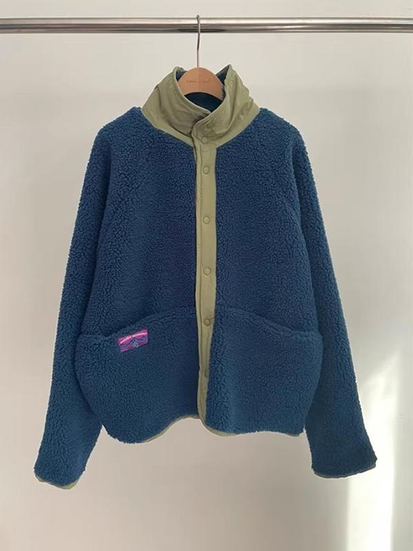Reversible Contrast Color Lambswool Jacket Product Image