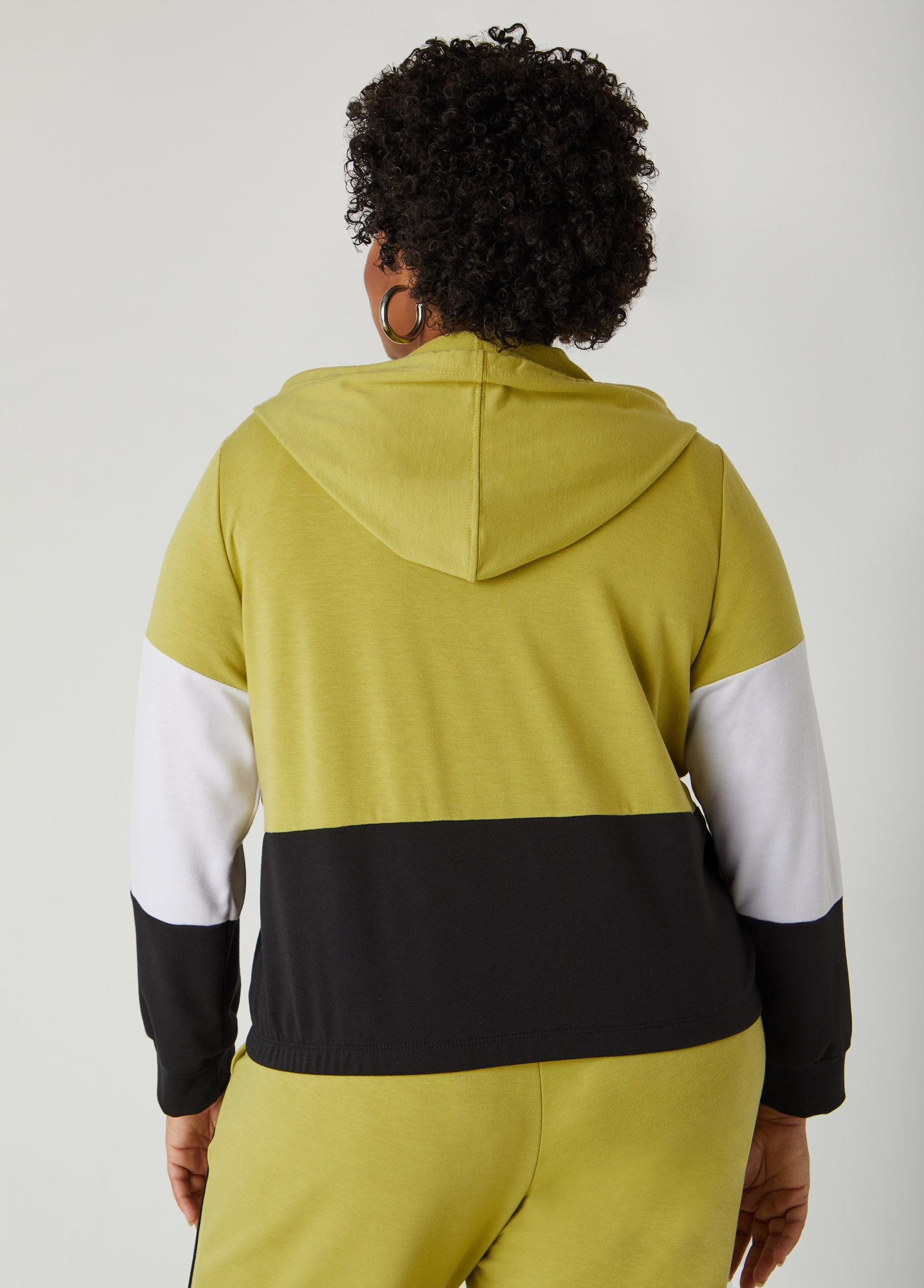 Zip Front Colorblock Hoodie Product Image