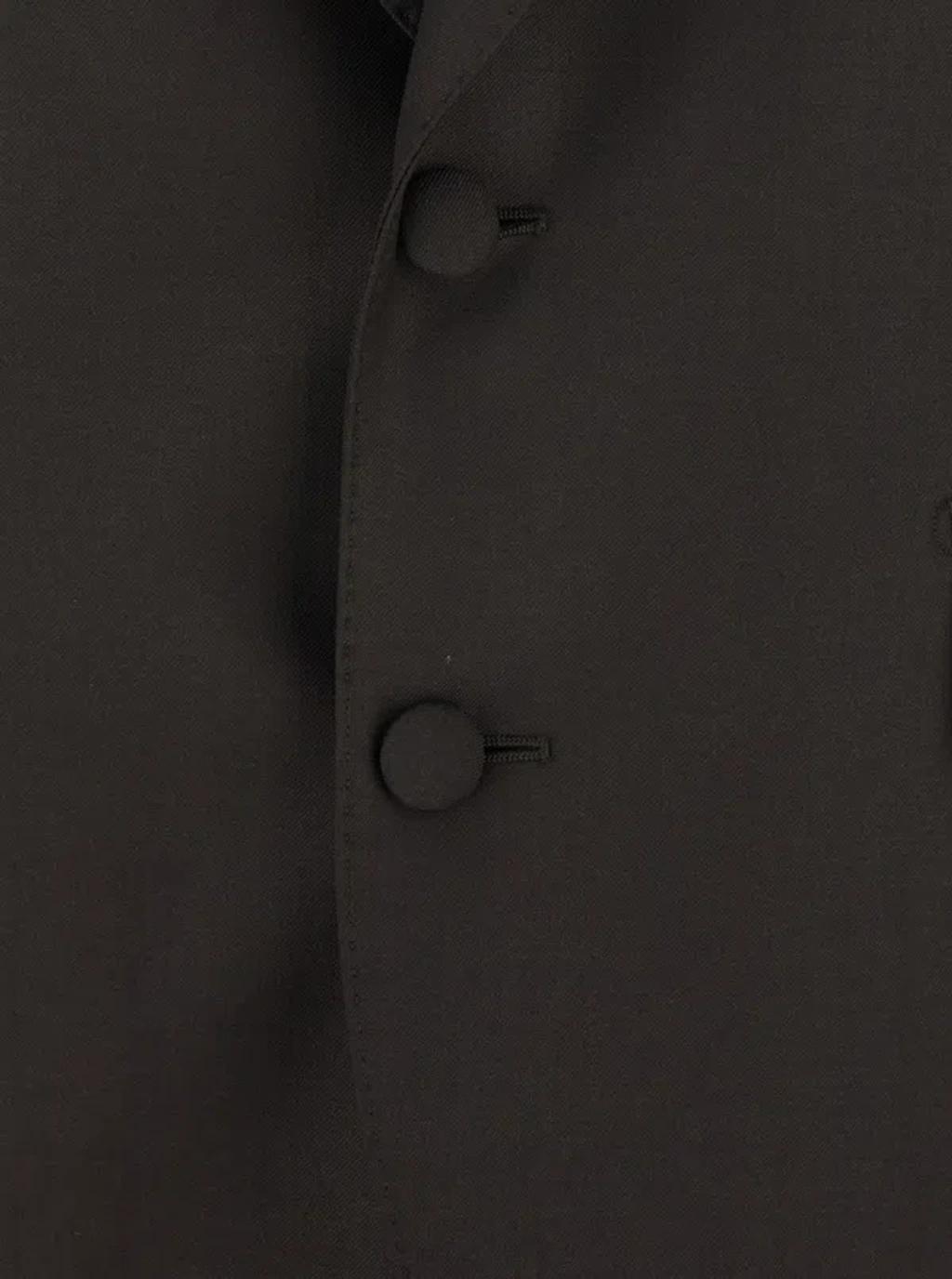 DOLCE & GABBANA Brown Single-breasted Jacket With Peak Revers In Wool Man In Green Product Image