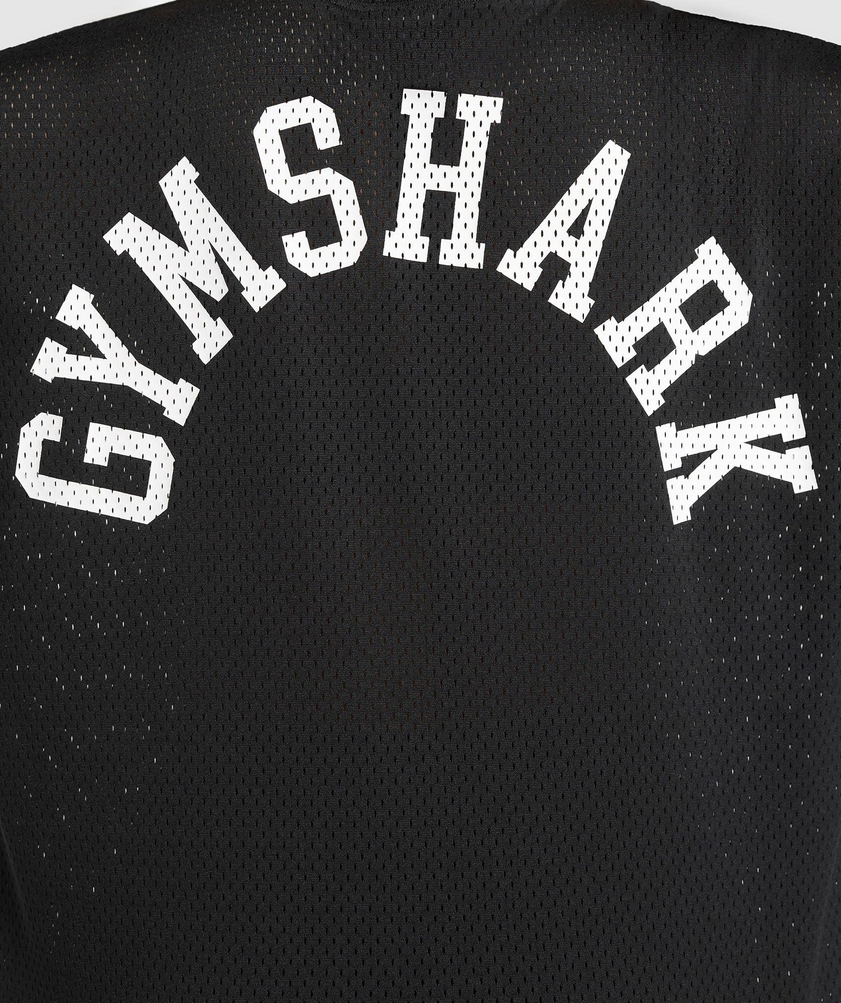 Gymshark Mesh Graphic Oversized T-Shirt - Black Female Product Image