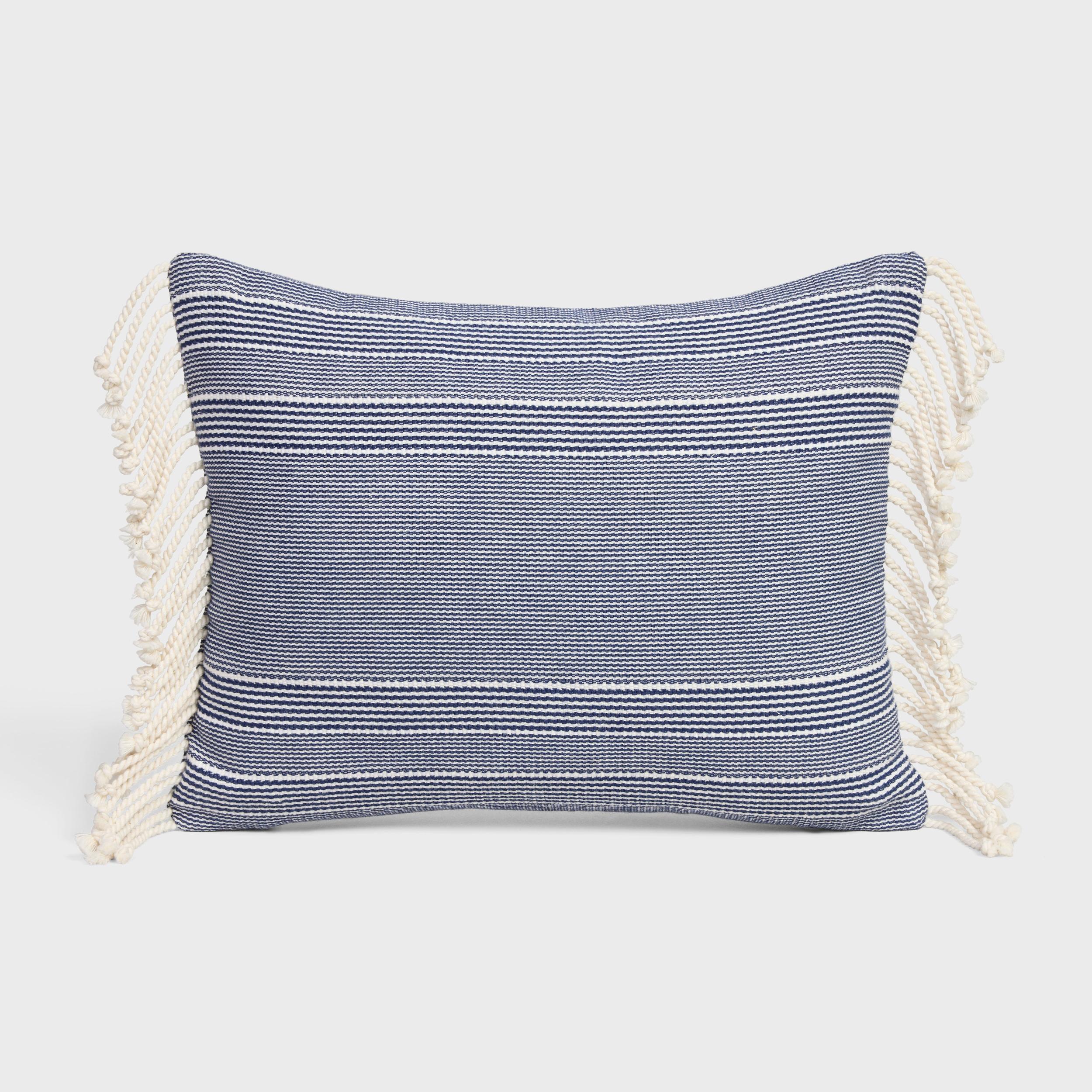 triomphe cushion in striped cotton Product Image