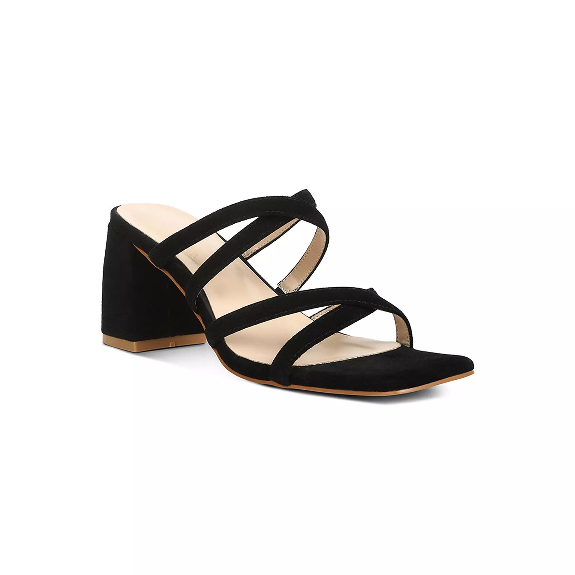 Rag & Co Valentina Women's Suede Strappy Block Heel Sandals,  Product Image