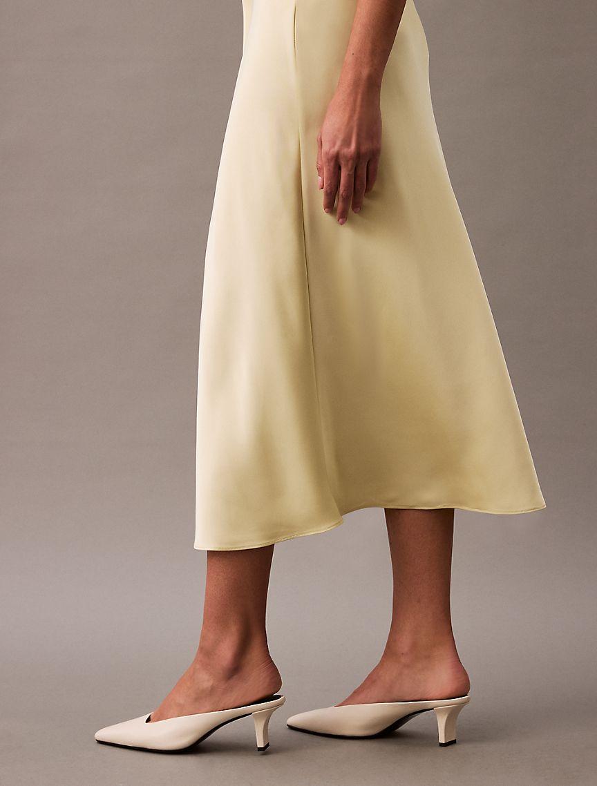 Matte Satin Midi Skirt Product Image