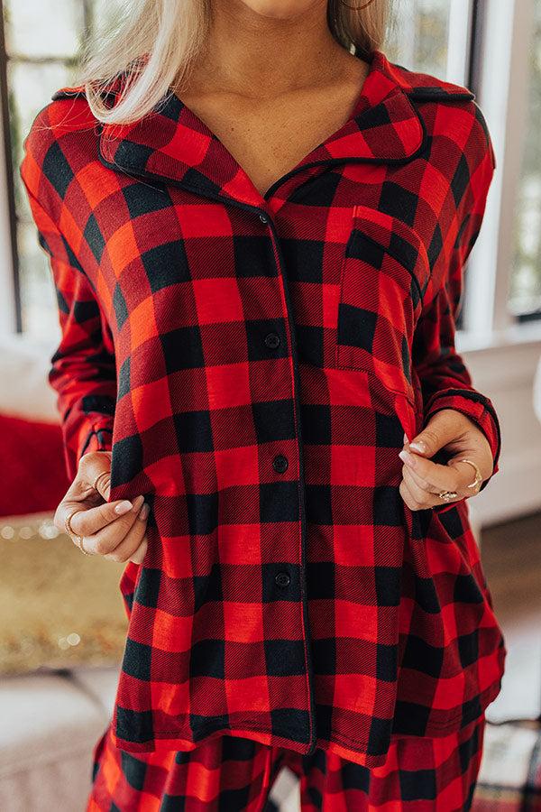 Snow Wishes Buffalo Check Top Product Image