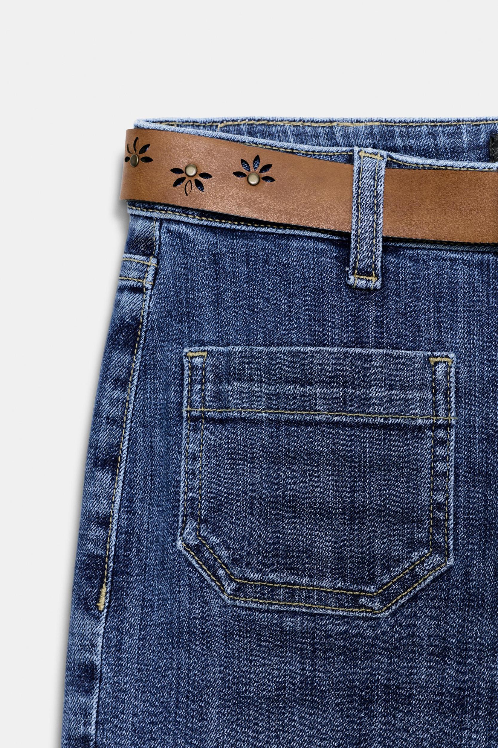 Z1975 FLARE HIGH WAIST JEANS WITH BELT Product Image