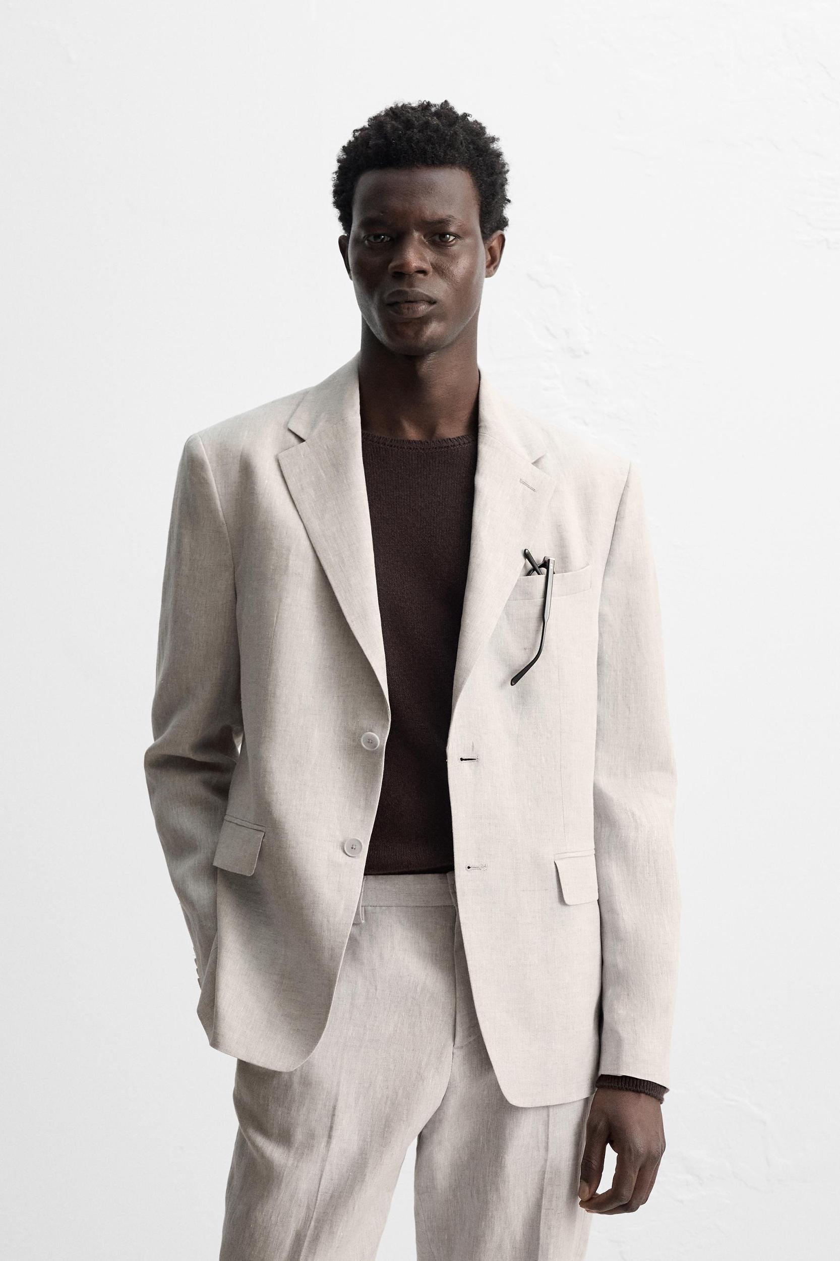 100% LINEN SUIT BLAZER Product Image