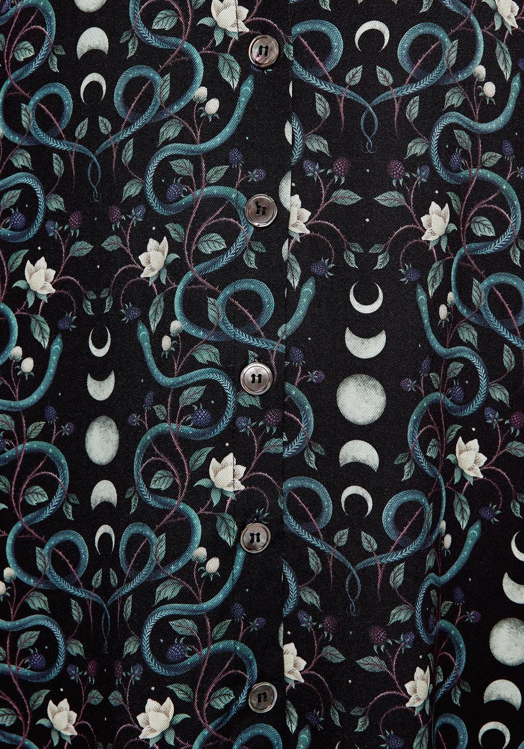 Pythia Button Up Mini Apron Dress Product Image