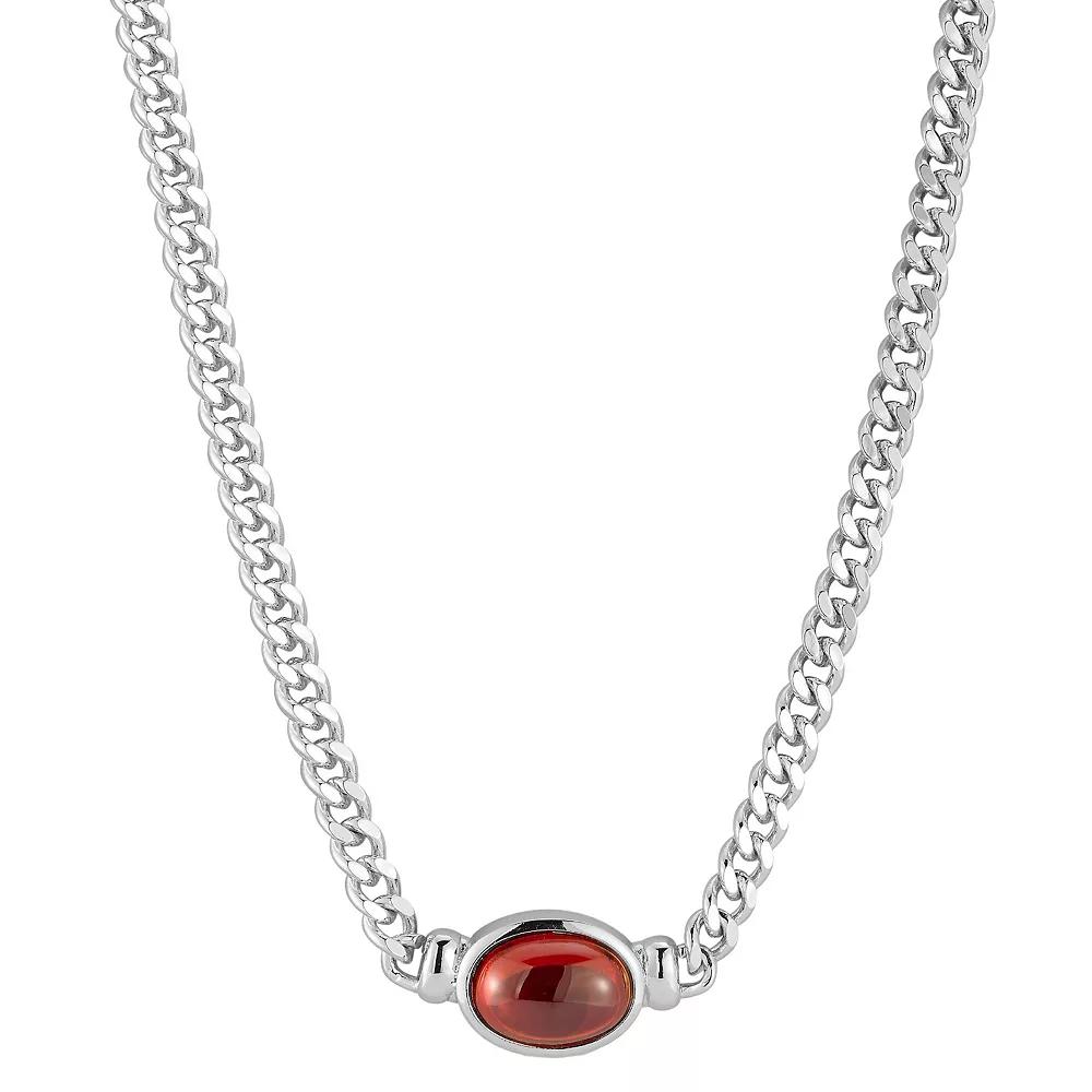 WINX 18k Gold Plated Cubic Zirconia Curb Chain Necklace, Women's, Size: 17-19" ADJ, Gold Tone Product Image