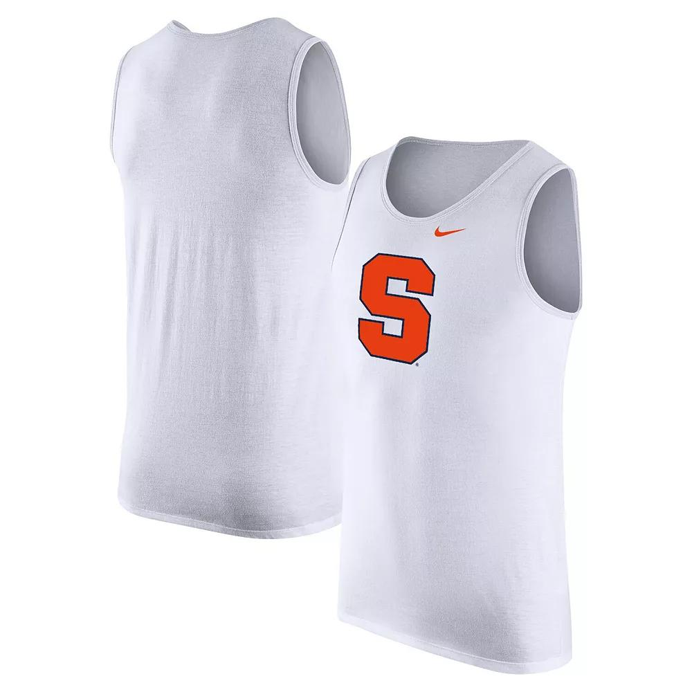 Men's Nike White Syracuse Orange Tank Top, Size: Medium Product Image