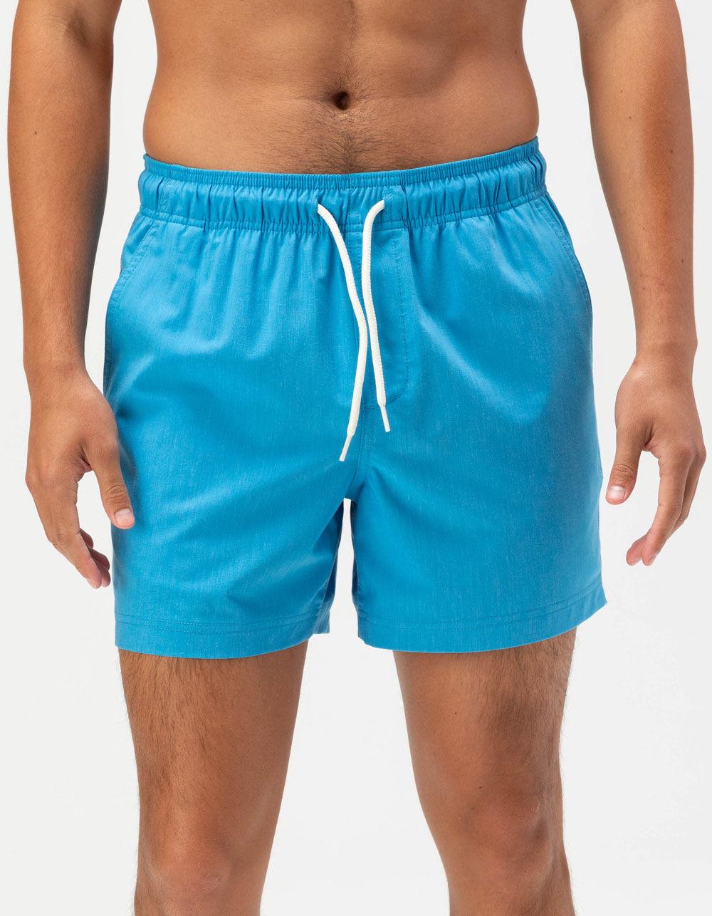 RSQ Mens Solid Swim Shorts - MEDIUM BLUE Product Image