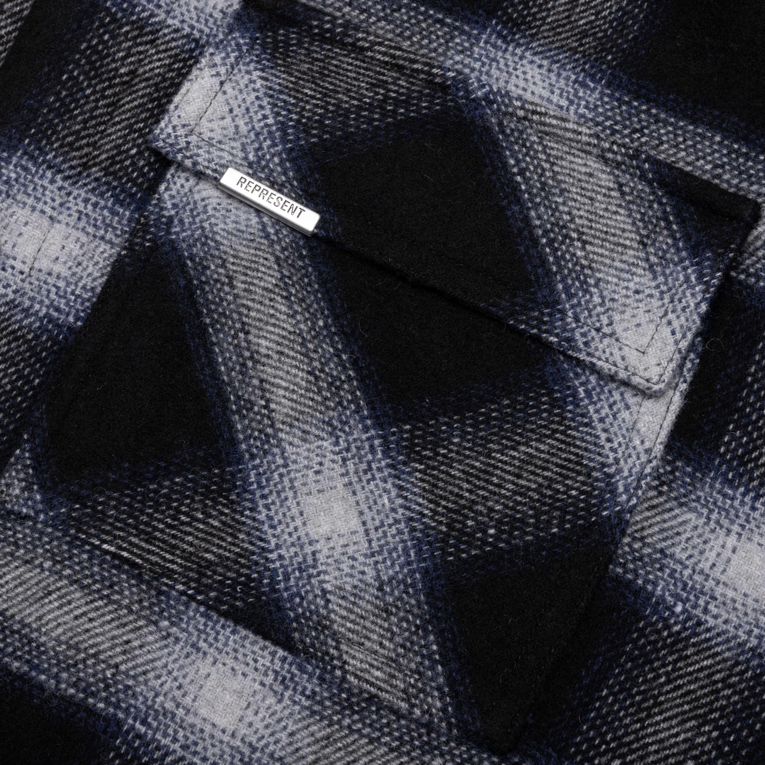 Hooded Over Shirt - Midnight Navy Male Product Image