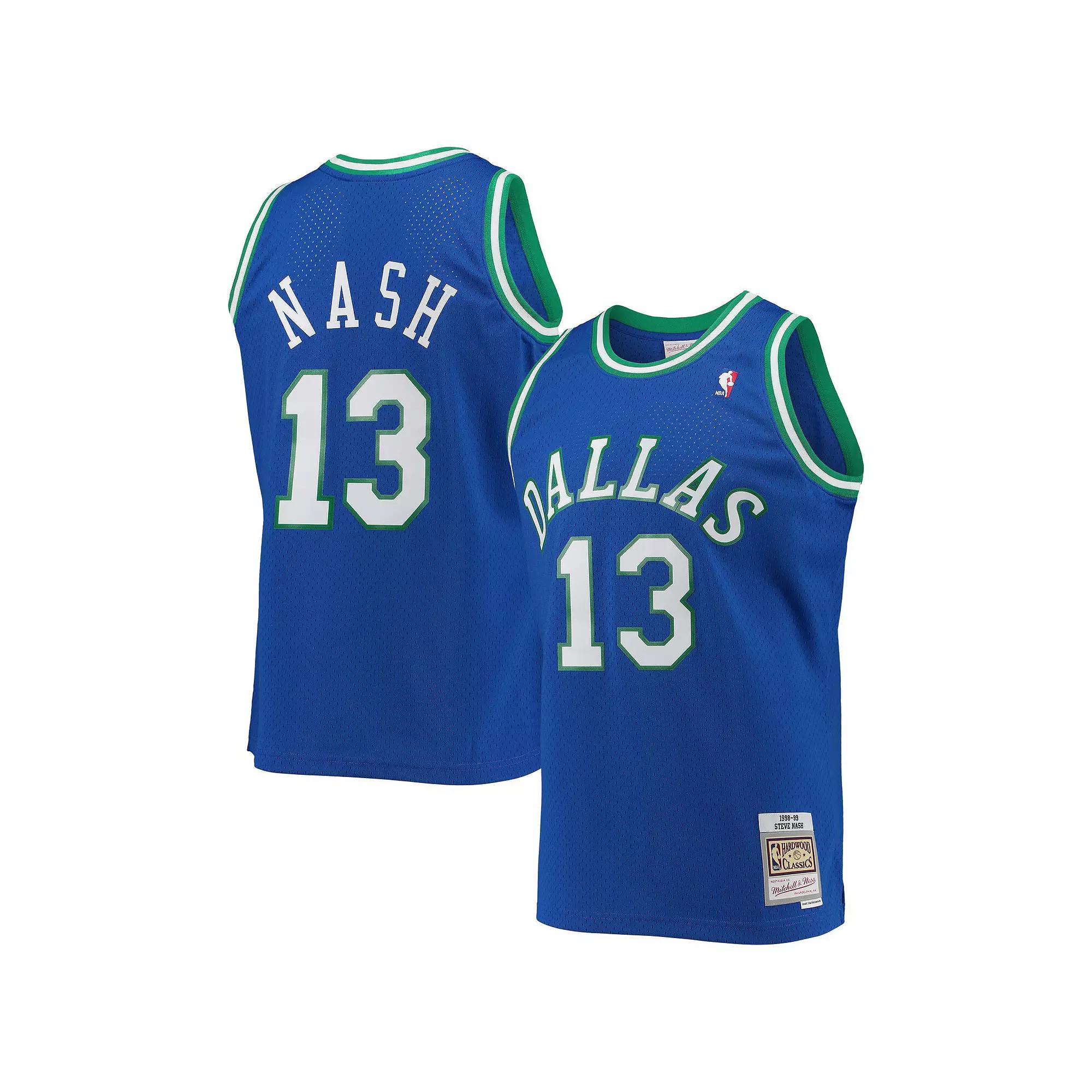 Men's Mitchell & Ness Steve Nash Blue Dallas Mavericks Hardwood Classics Swingman Jersey,  Product Image