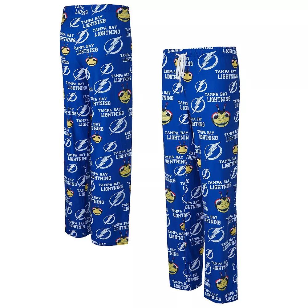Women's Concepts Sport Blue Tampa Bay Lightning Zest Allover Print Knit Pants, Size: Medium, Lgh Blue Product Image