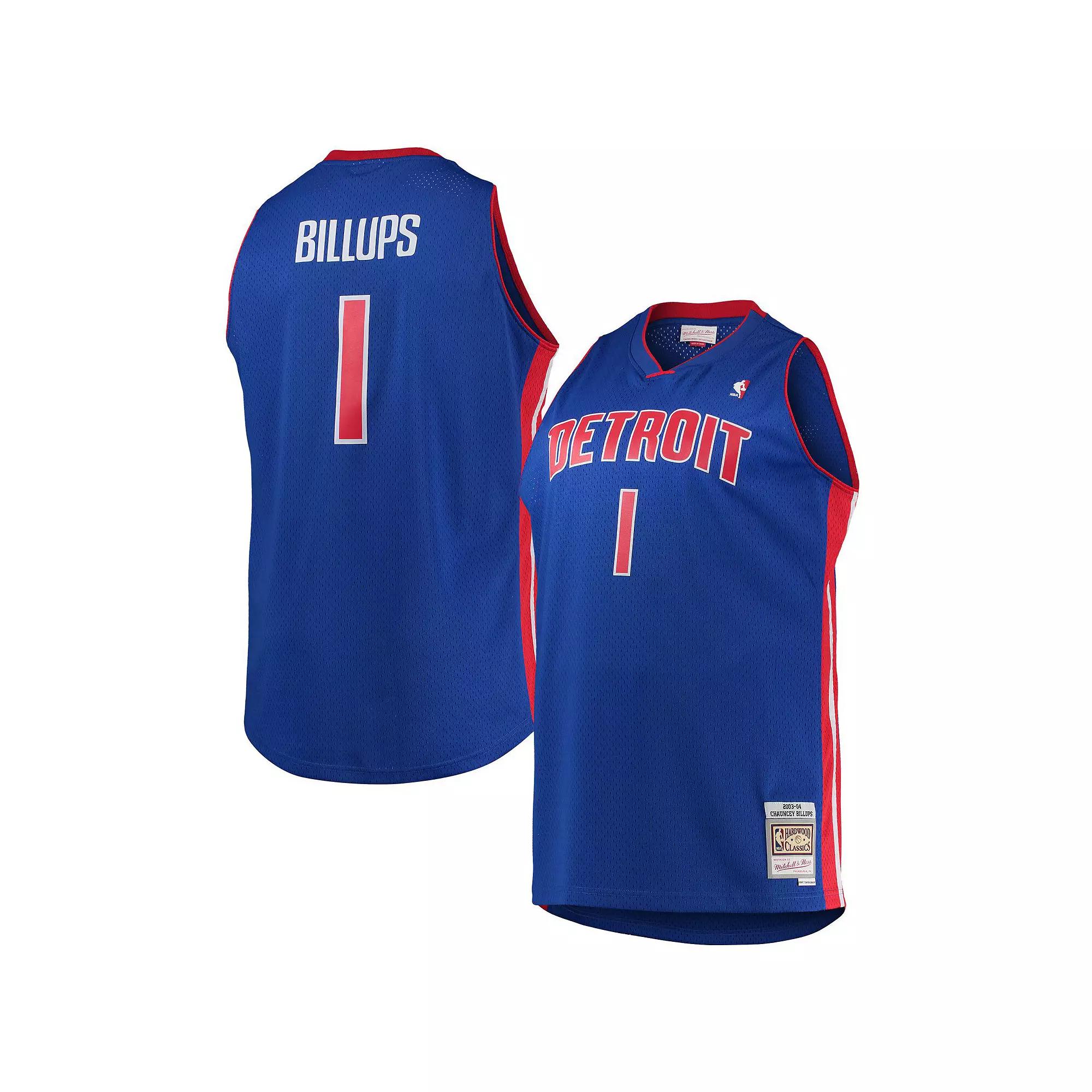 Men's Mitchell & Ness Chauncey Billups Blue Detroit Pistons Big & Tall Hardwood Classics Swingman Jersey, Size: 3XB, Pis Blue Product Image