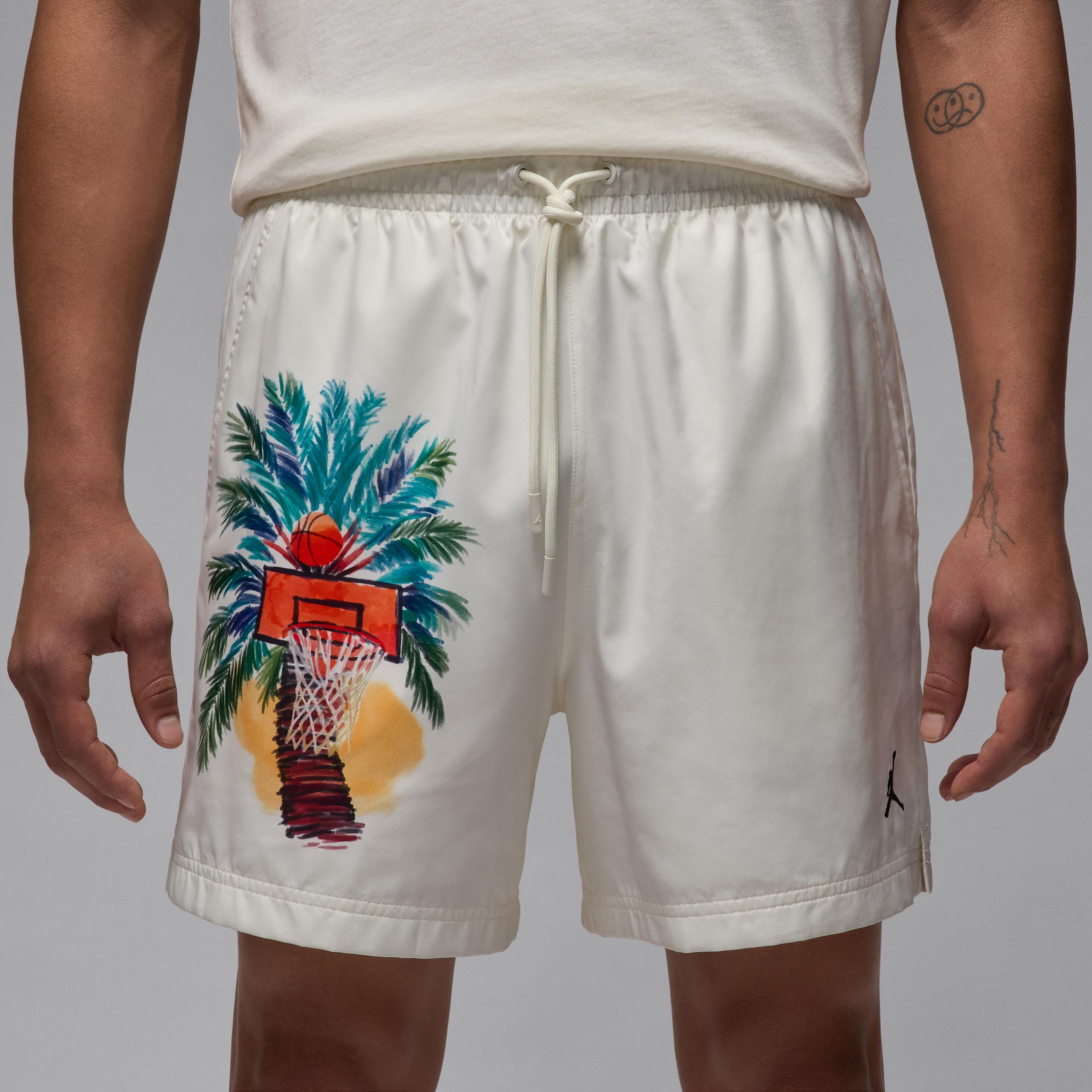 Jordan Mens Jordan Essential SMR PK LBR NY Shorts - Mens Sail/Black Product Image