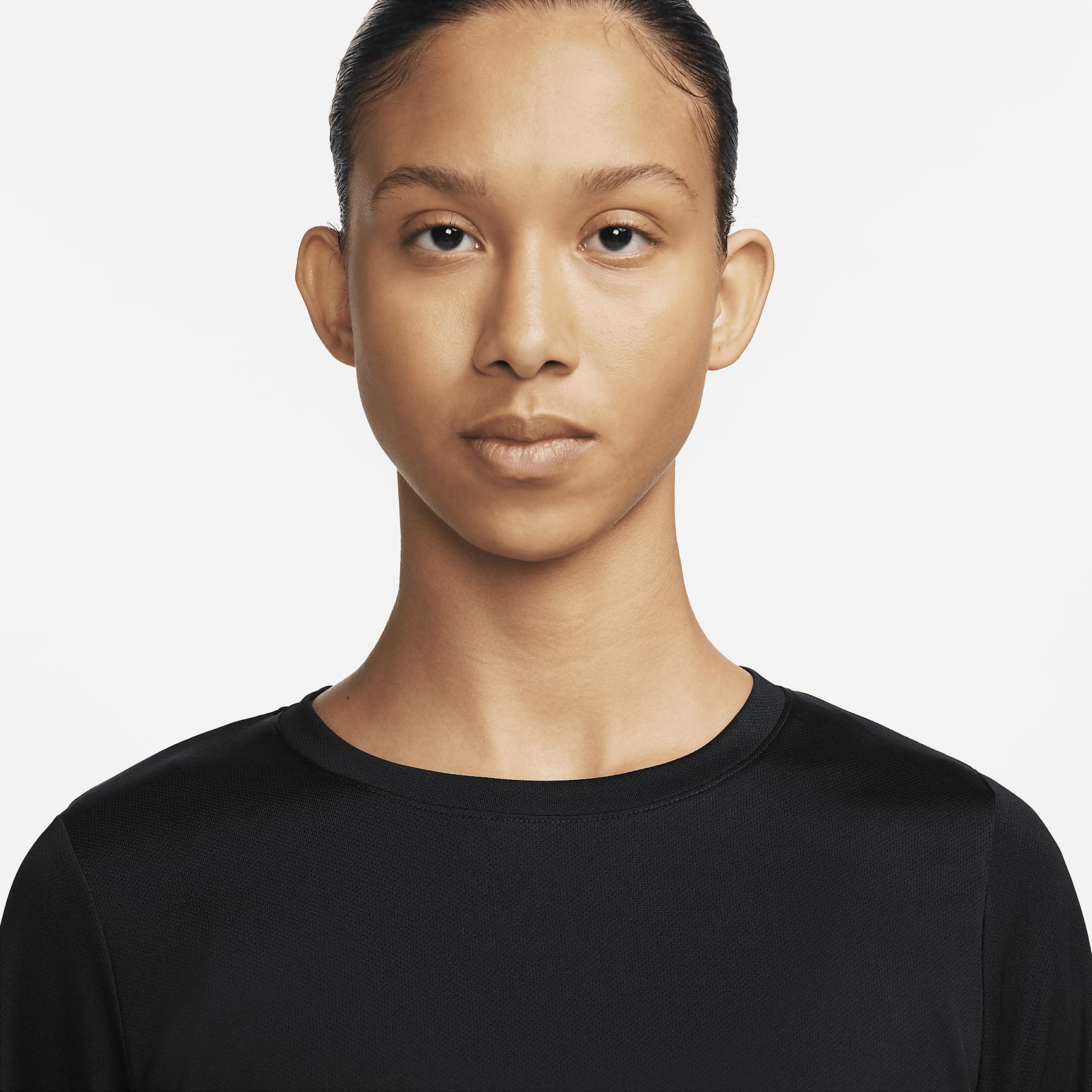 Nike Womens Nike Dri-Fit L/S Pregame Top - Womens White/Black/White Product Image