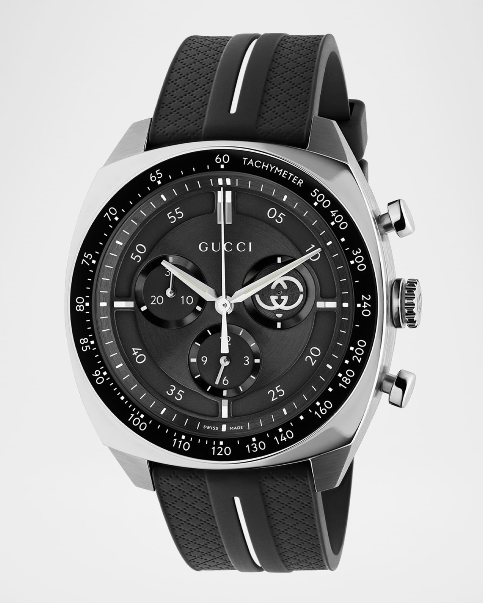 Men's Gucci Interlocking 41mm Stainless Steel Rubber-Strap Watch Product Image