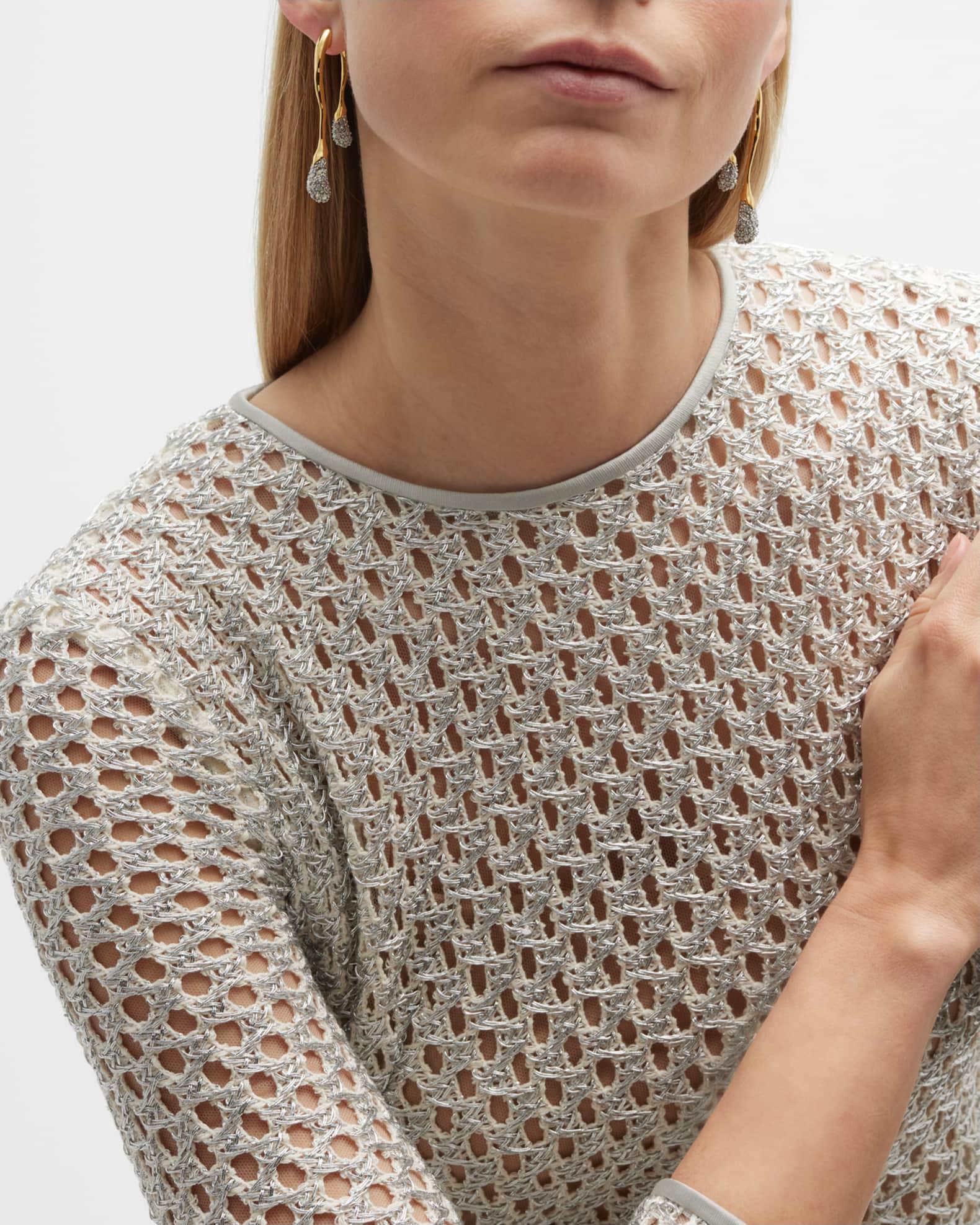 Solanales Front-Back Double Drop Crystal Earrings Product Image