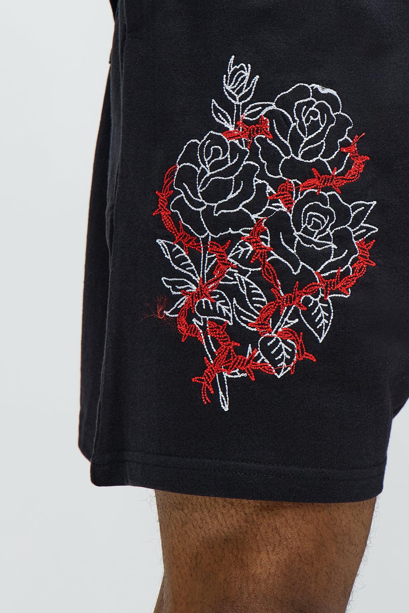 Rose Bundle Sweatshorts - Black Male Product Image