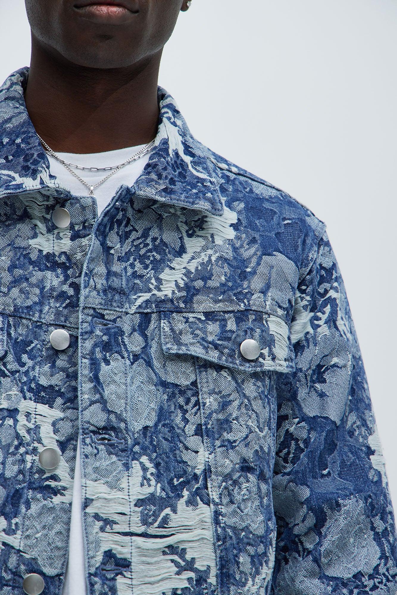 Inspired Denim Trucker Jacket- Dark Wash Product Image