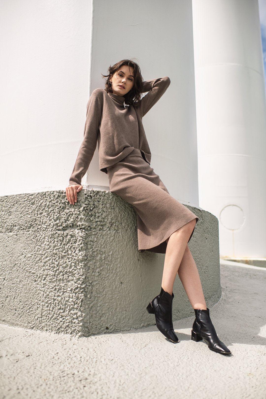 Profile NYC A-line Knit Skirt Product Image