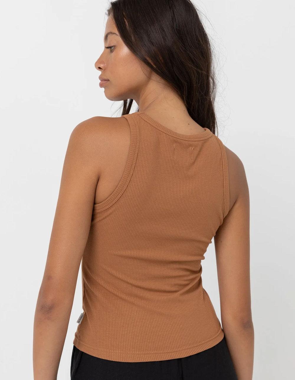RHYTHM Classic Womens Tank Top - CARMEL Product Image