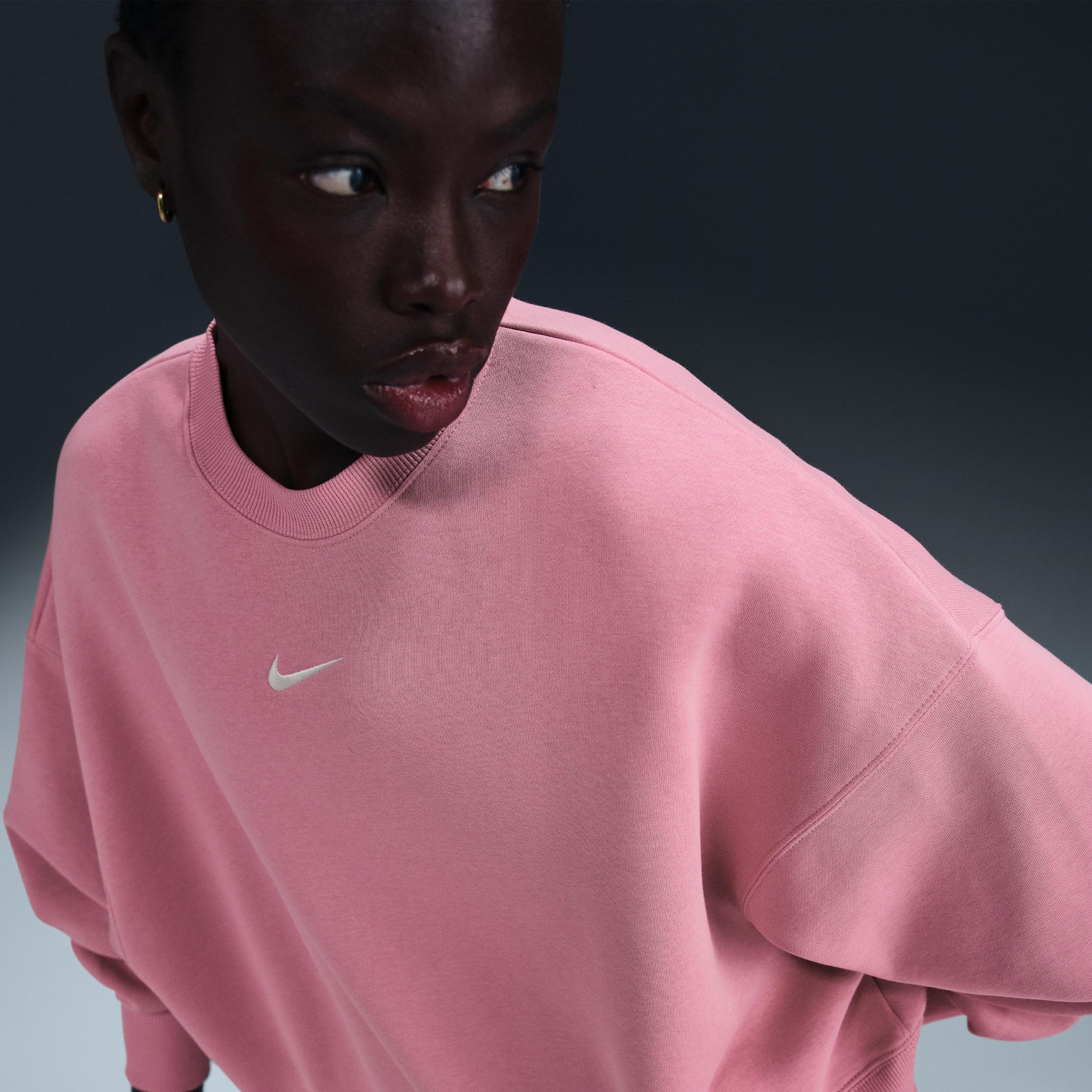 Womens Nike Sportswear Phoenix Fleece Over-Oversized Crew-Neck Sweatshirt | DQ5761-233 Product Image