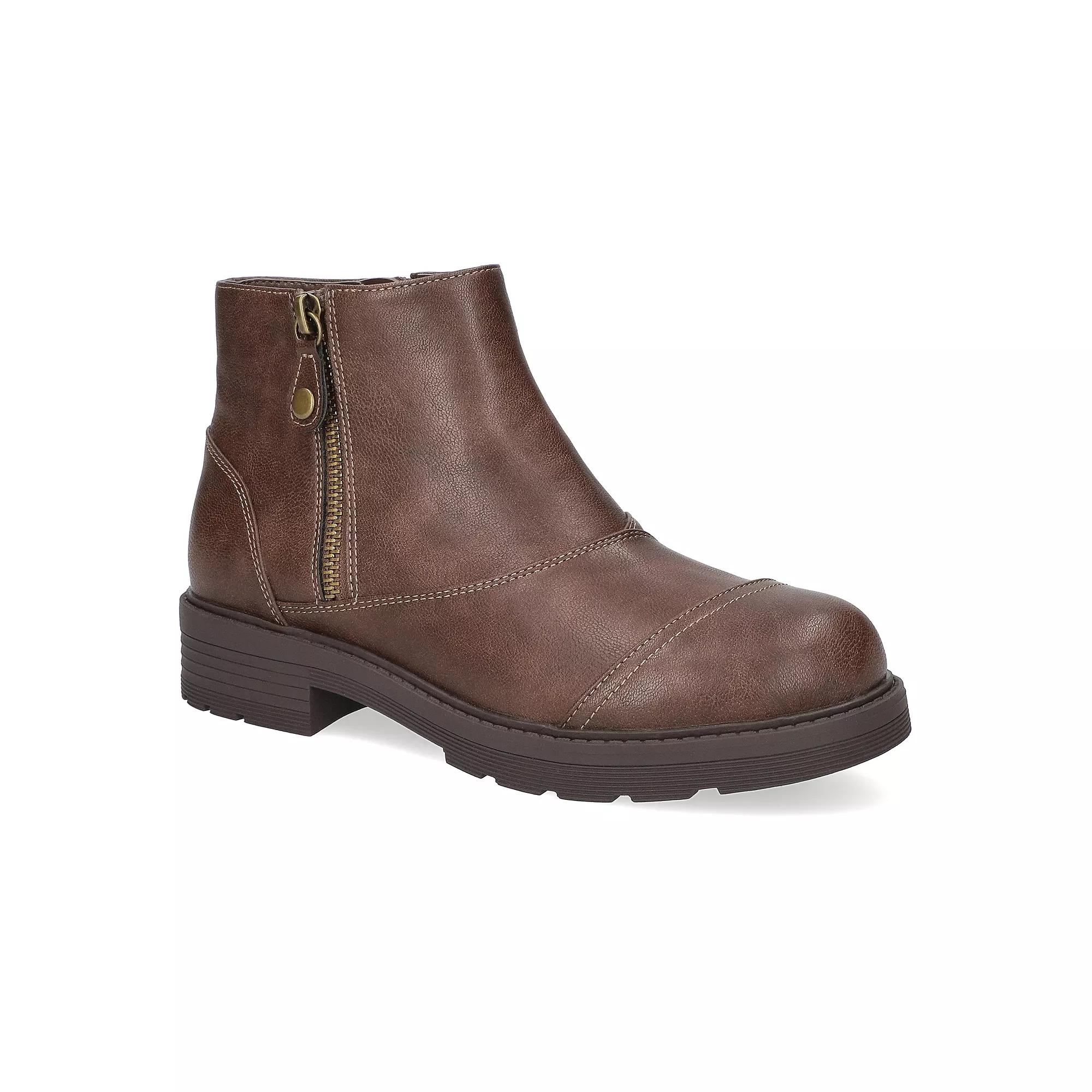 Aliah Easy Works by Easy Street Women's Slip Resistant Ankle Boots, Size: 9.5, Brown Product Image