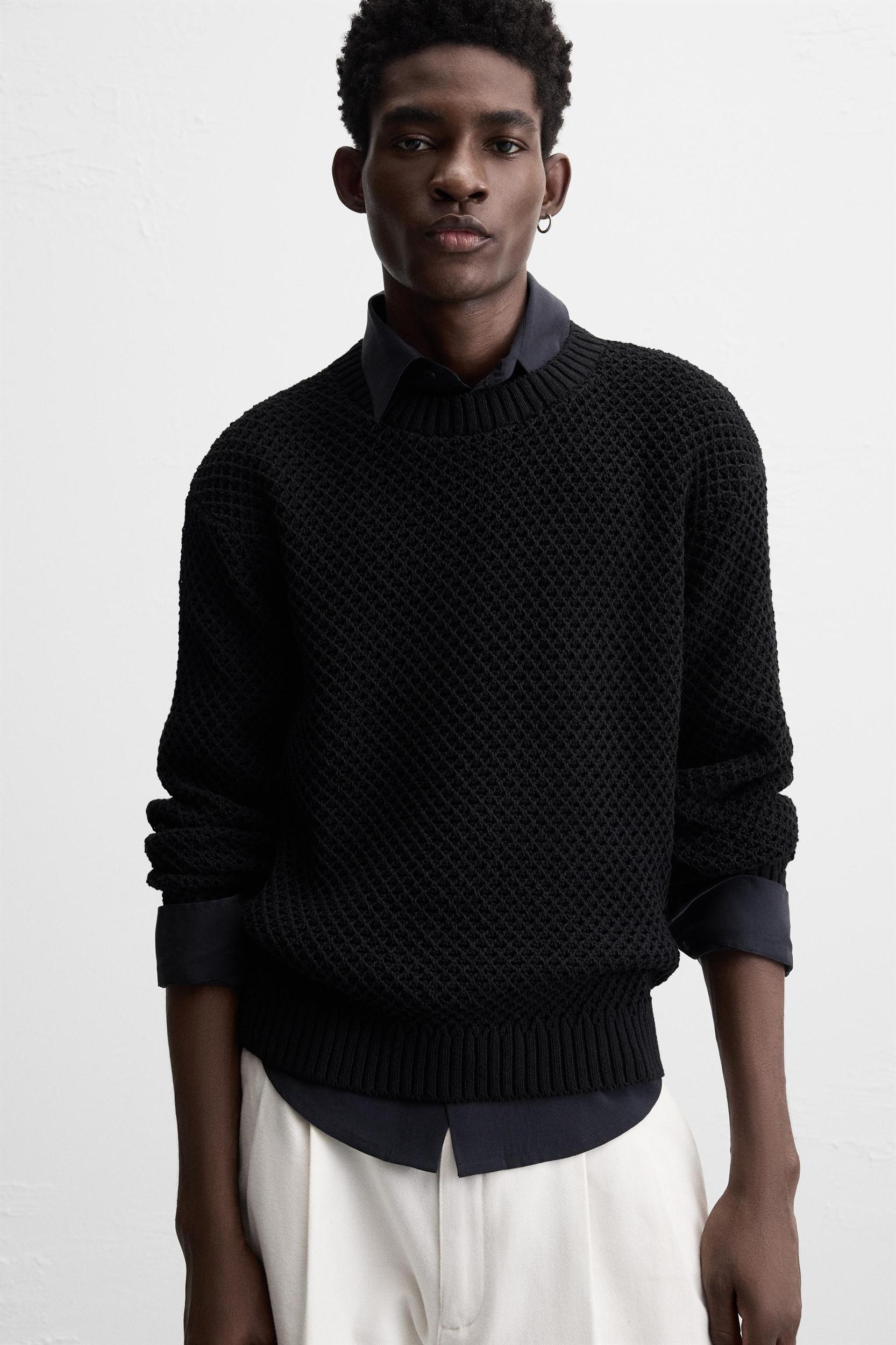 STRUCTURED OPENWORK SWEATER Product Image