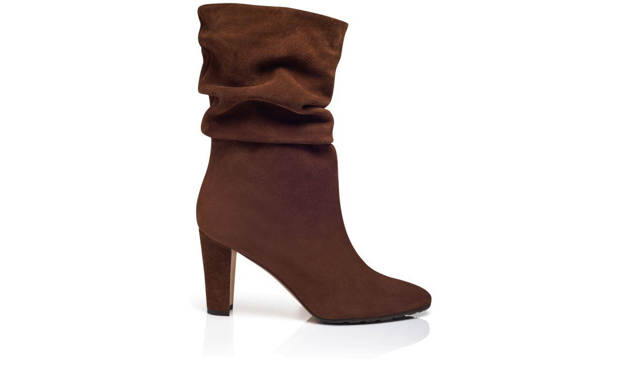 CALASSO Brown Crosta Mid Calf Boots Product Image