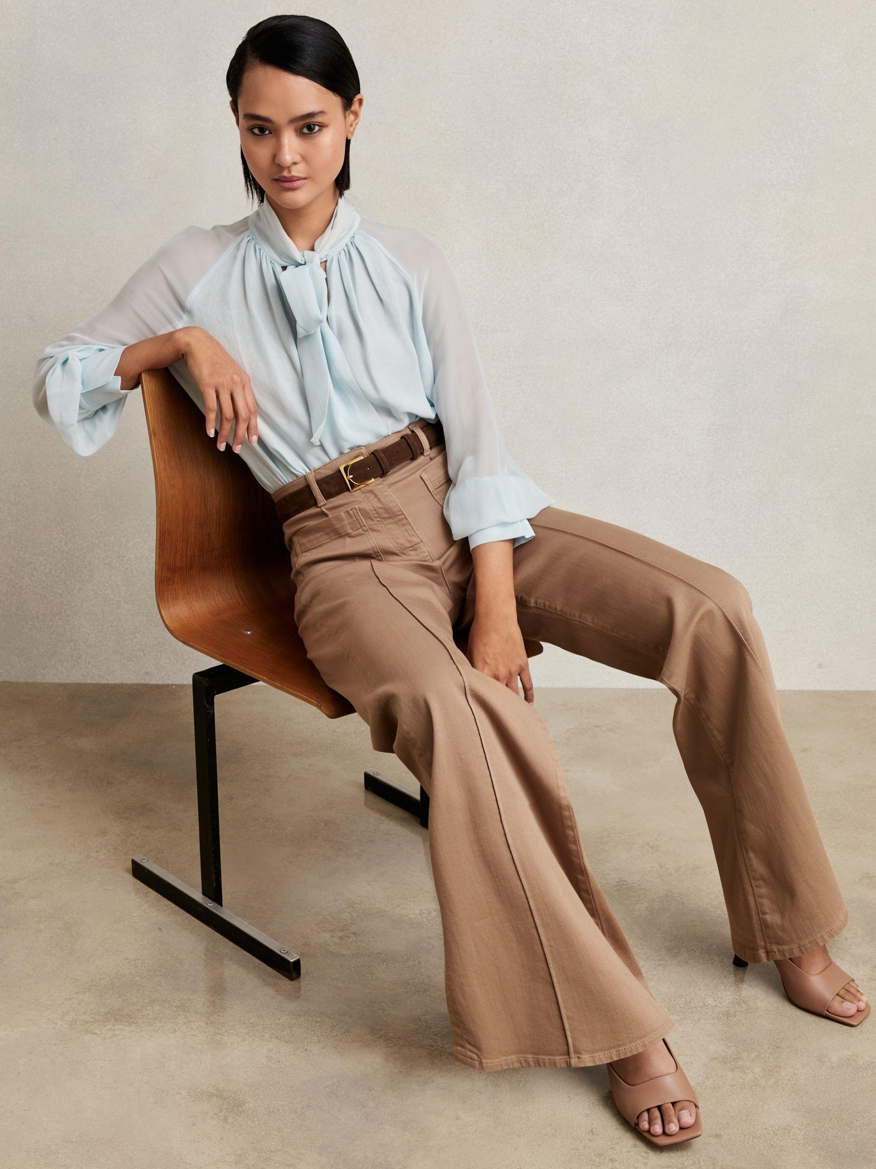 Petite Double-Breasted Peak-Lapel Suit Jacket in Pink Product Image