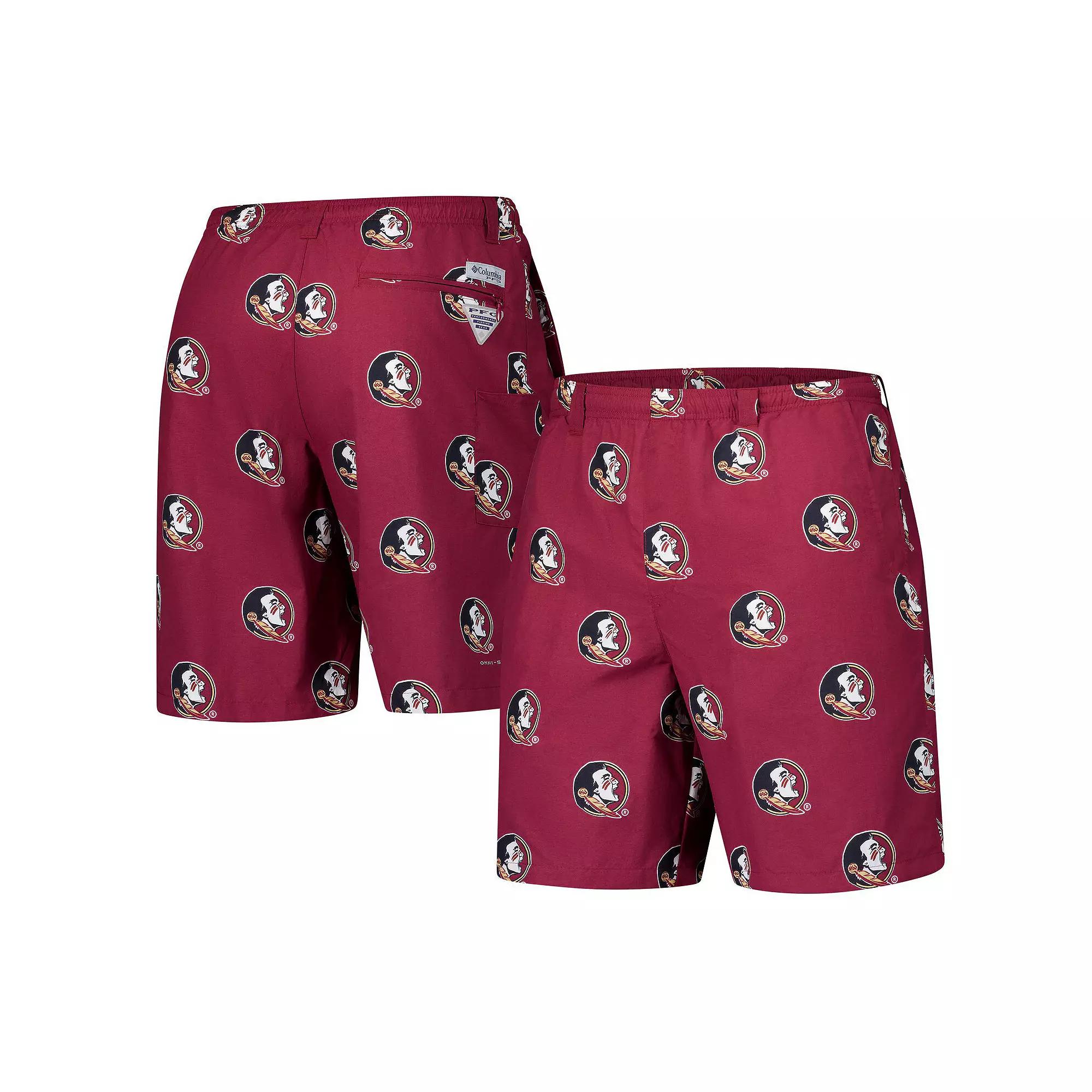 Men's Columbia Garnet Florida State Seminoles PFG Backcast III Omni-Shade Shorts,  Product Image