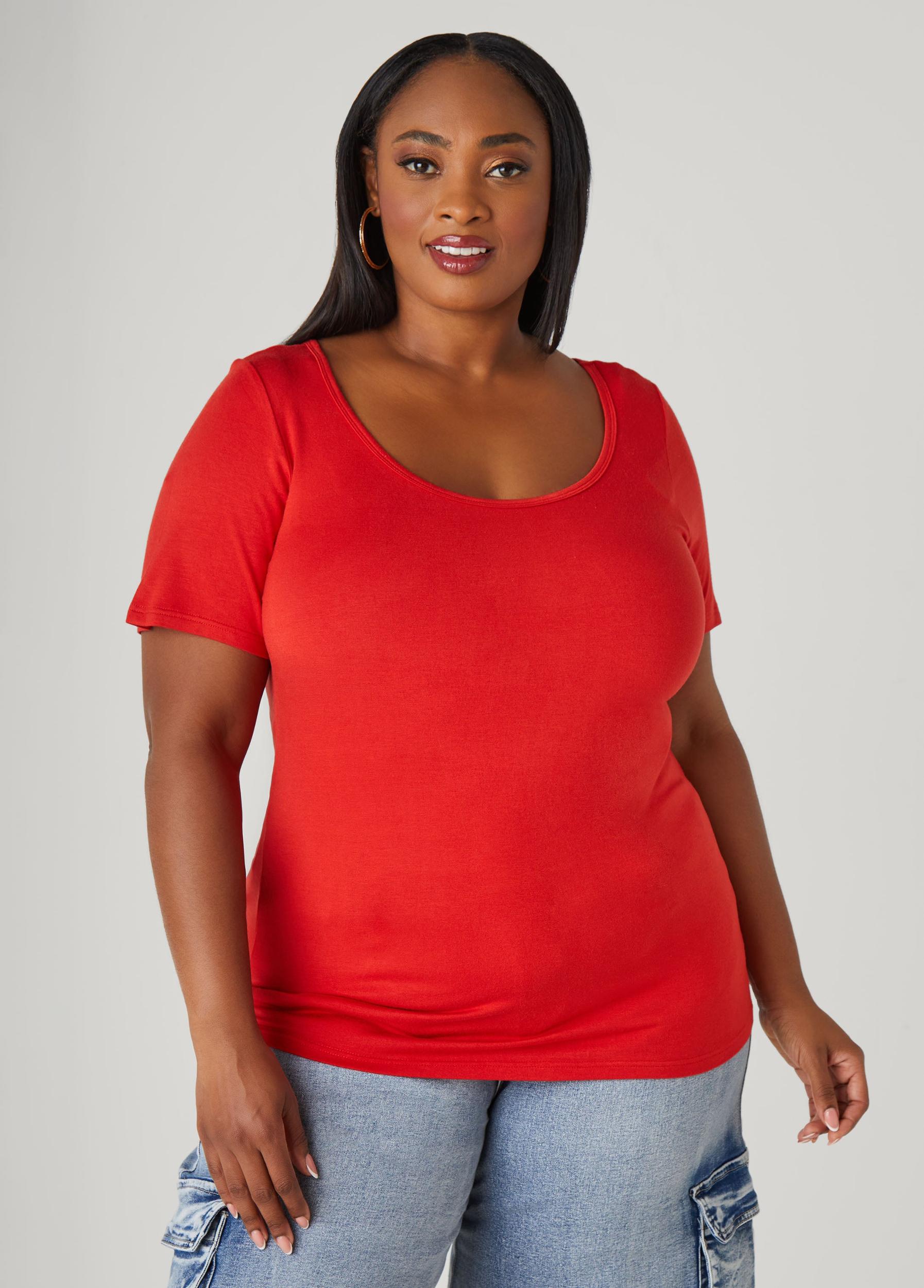 Plus Size The Basic Tee Ashley Stewart Product Image