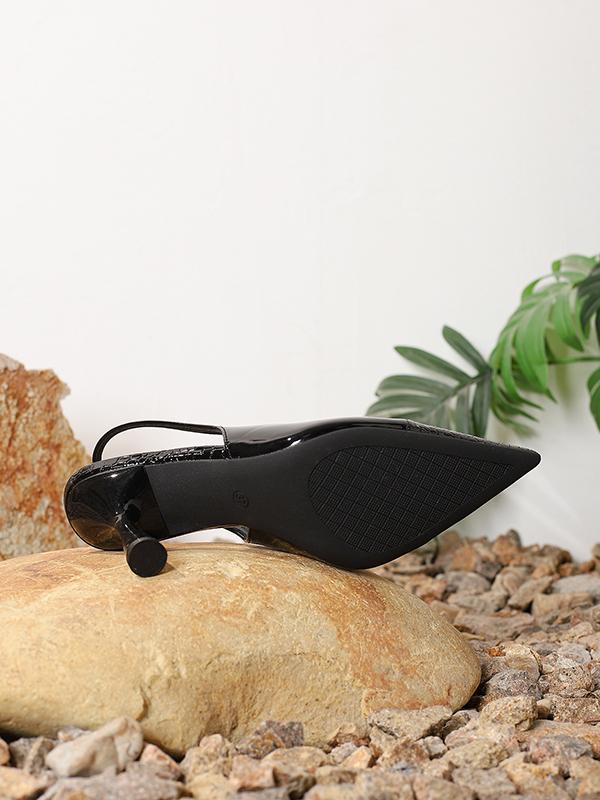 Pointed-Toe Split-Joint Pumps Slider Sandals Product Image