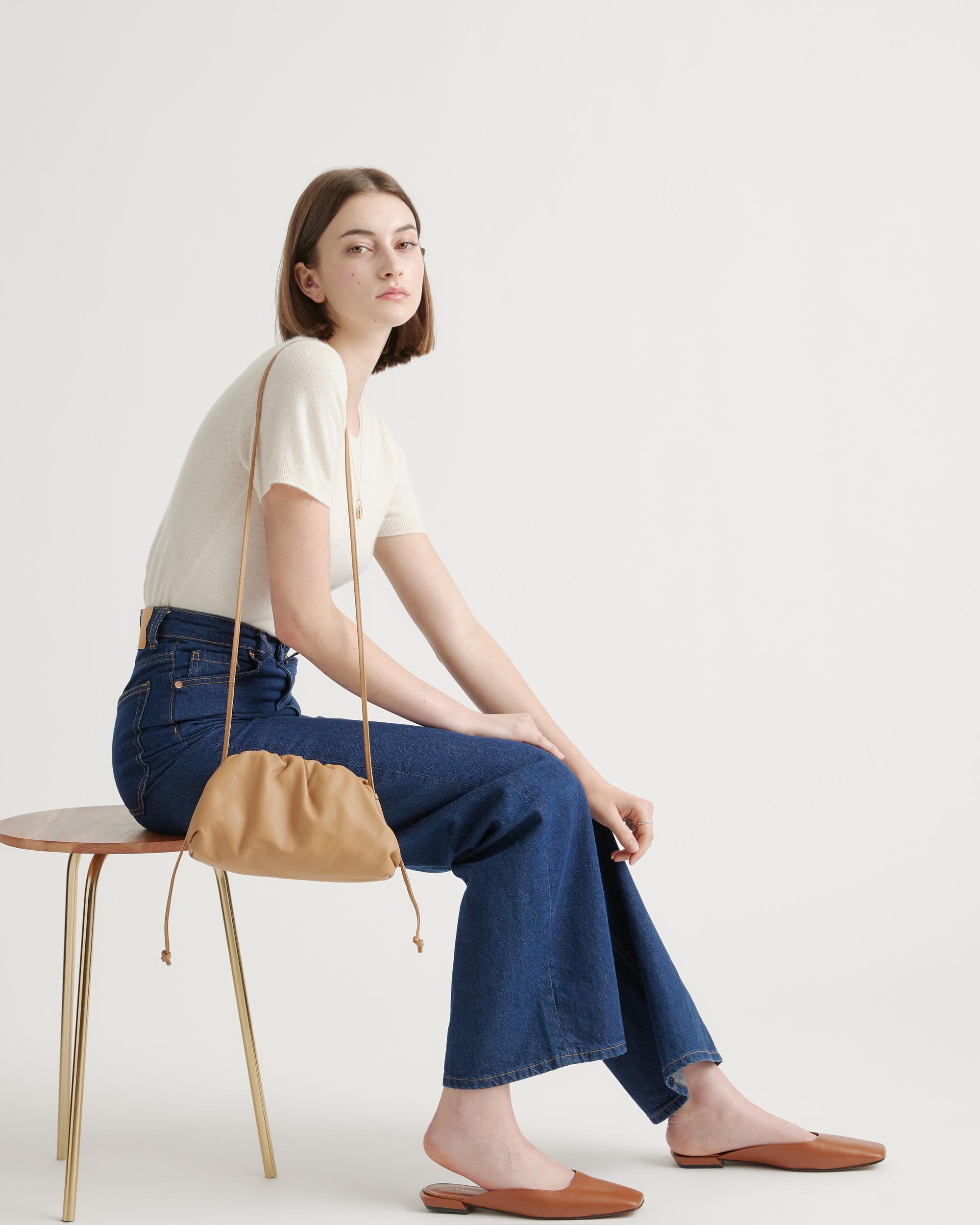 Quince | Women's Italian Leather Pouch Crossbody Clutch Product Image