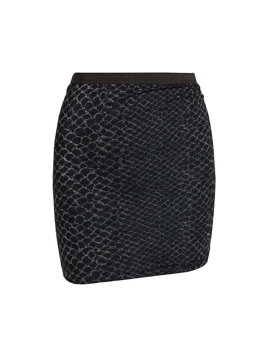 Womens Gonna Jade Crocodile Miniskirt Product Image