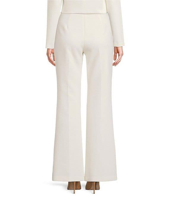 Trina Turk Chimayo Luxe Drape Mid Rise Flare Leg Tailored Pants Product Image
