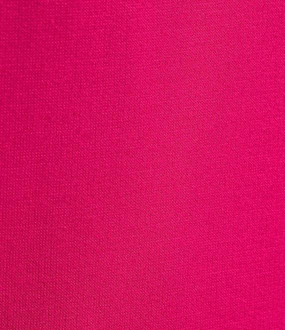 Ali Miles Petite Size Knit Round Neck Short Puff Sleeve Tunic Product Image