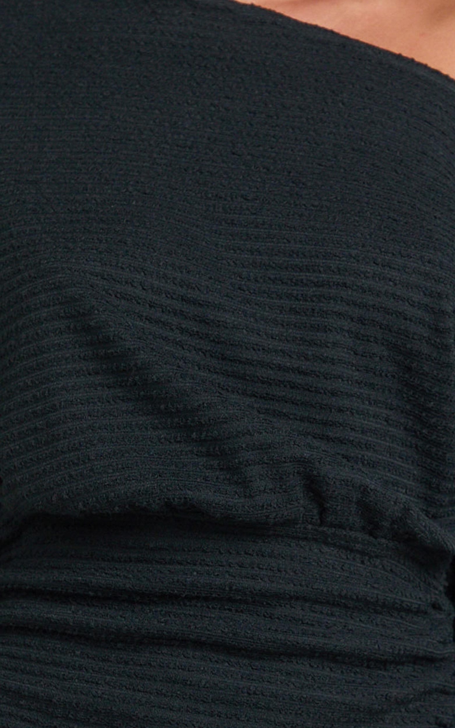 Alyce Mini Dress - Long Sleeve One Shoulder Dress in Black Product Image