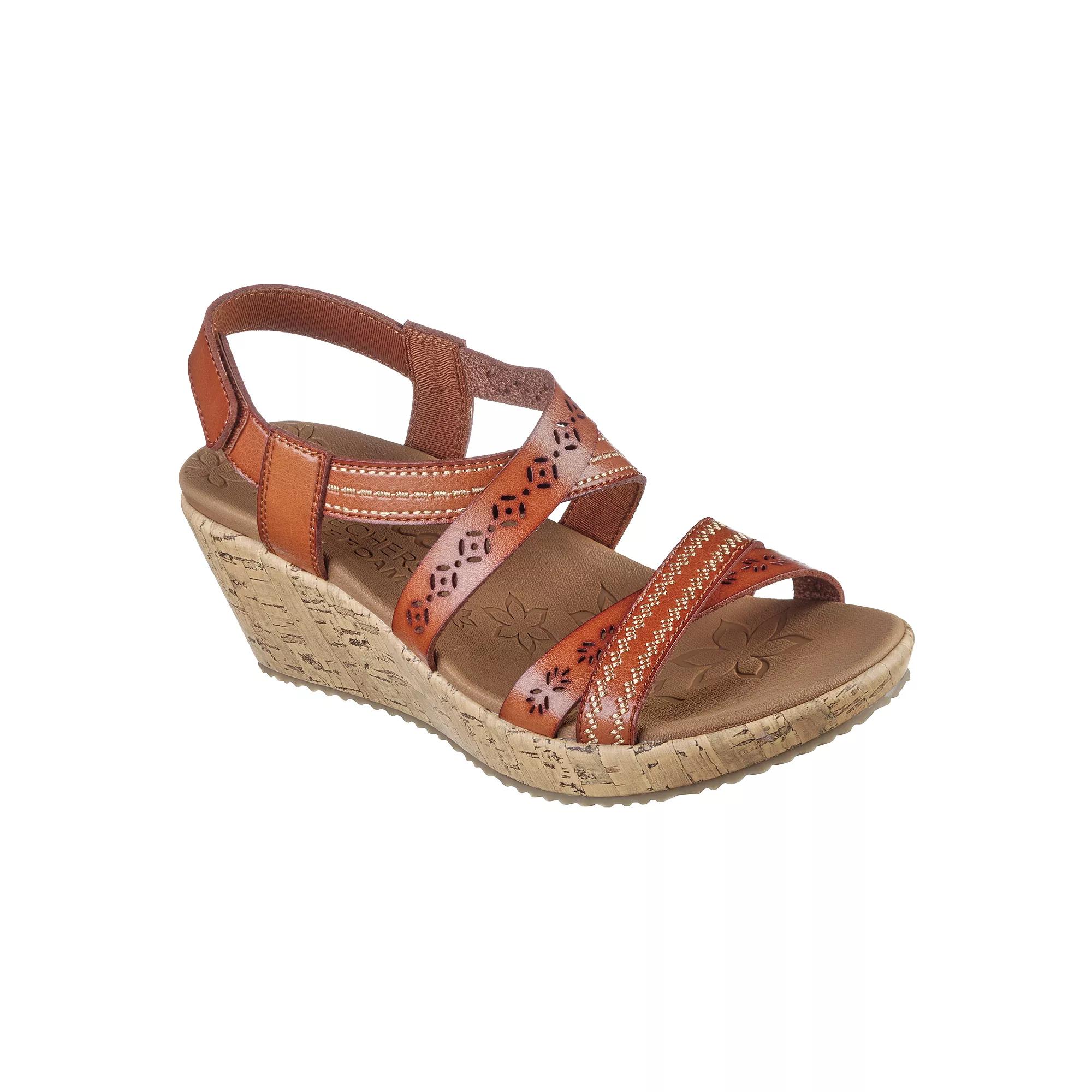 Skechers Cali® Beverlee Delicate Glow Women's Wedge Sandals, Size: 10, Luggage Product Image