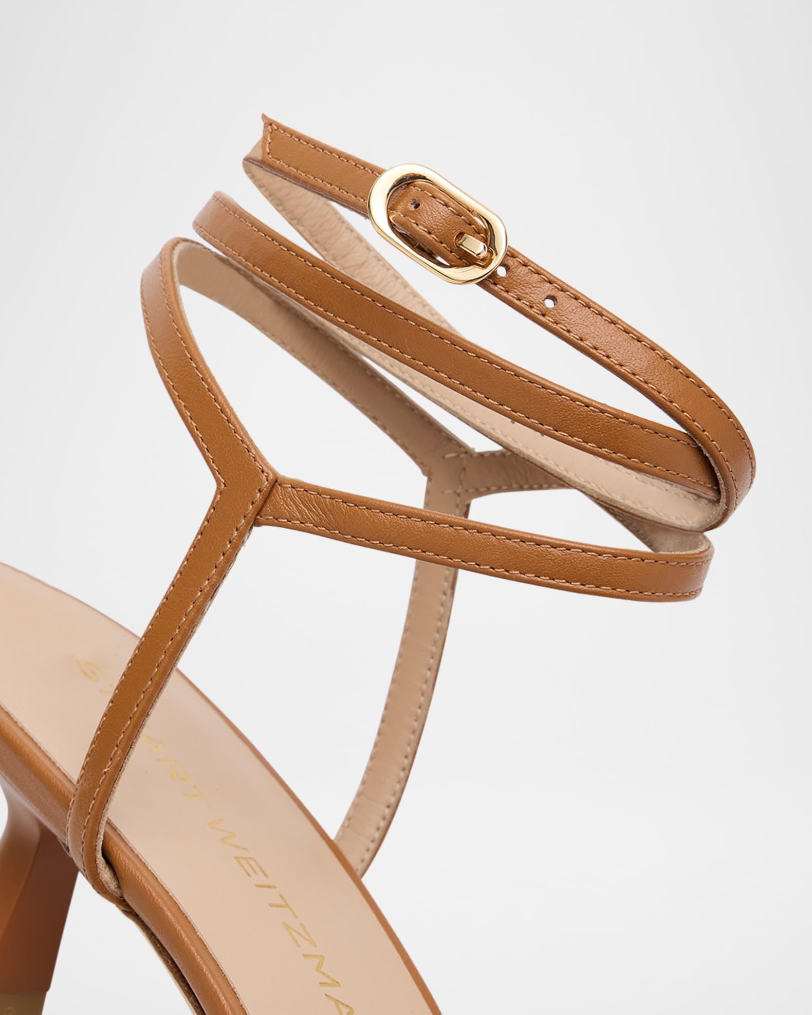 Nudist Leather Ankle-Wrap Sandals Product Image