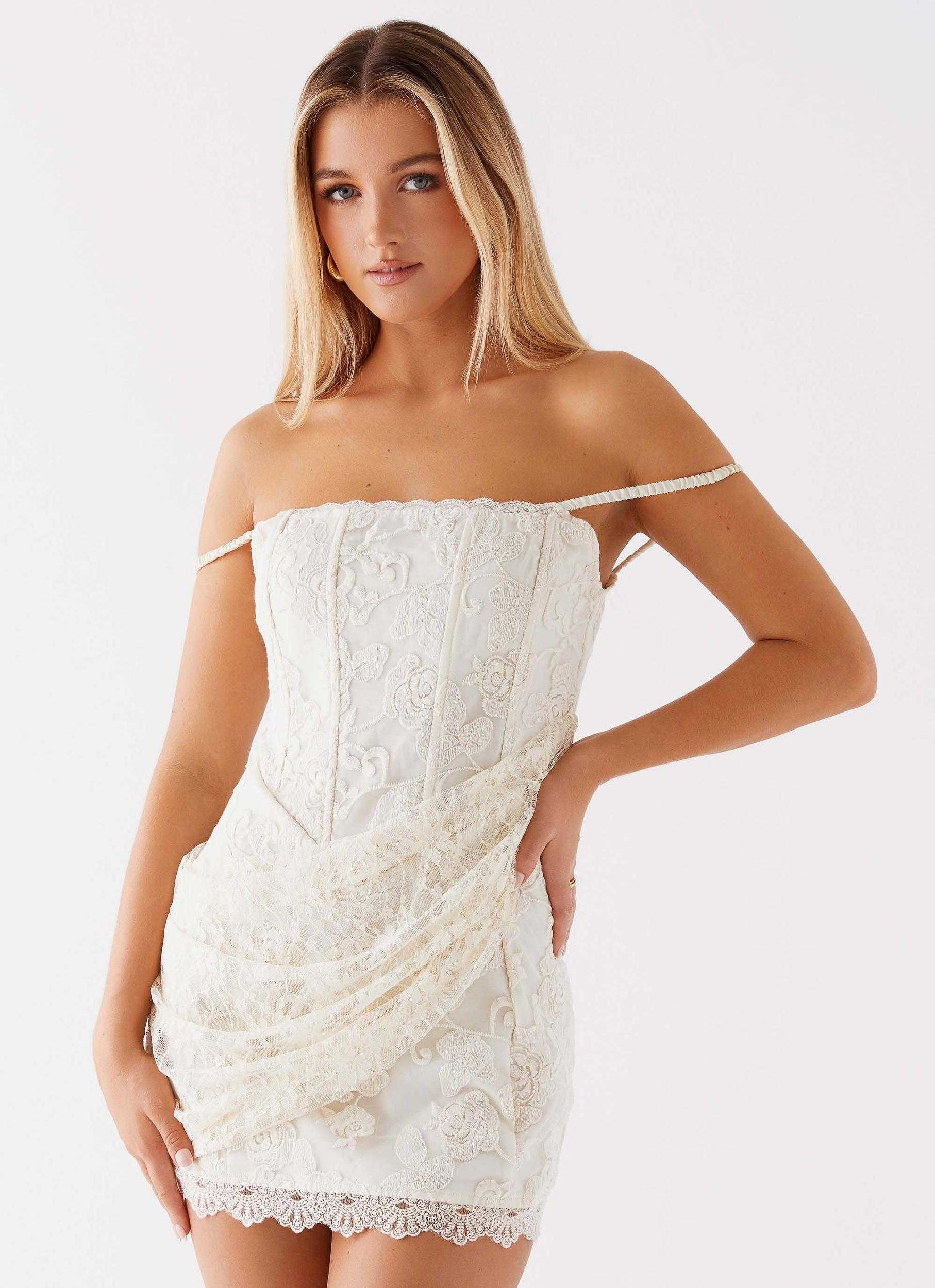 Knockout Mini Dress - White Product Image