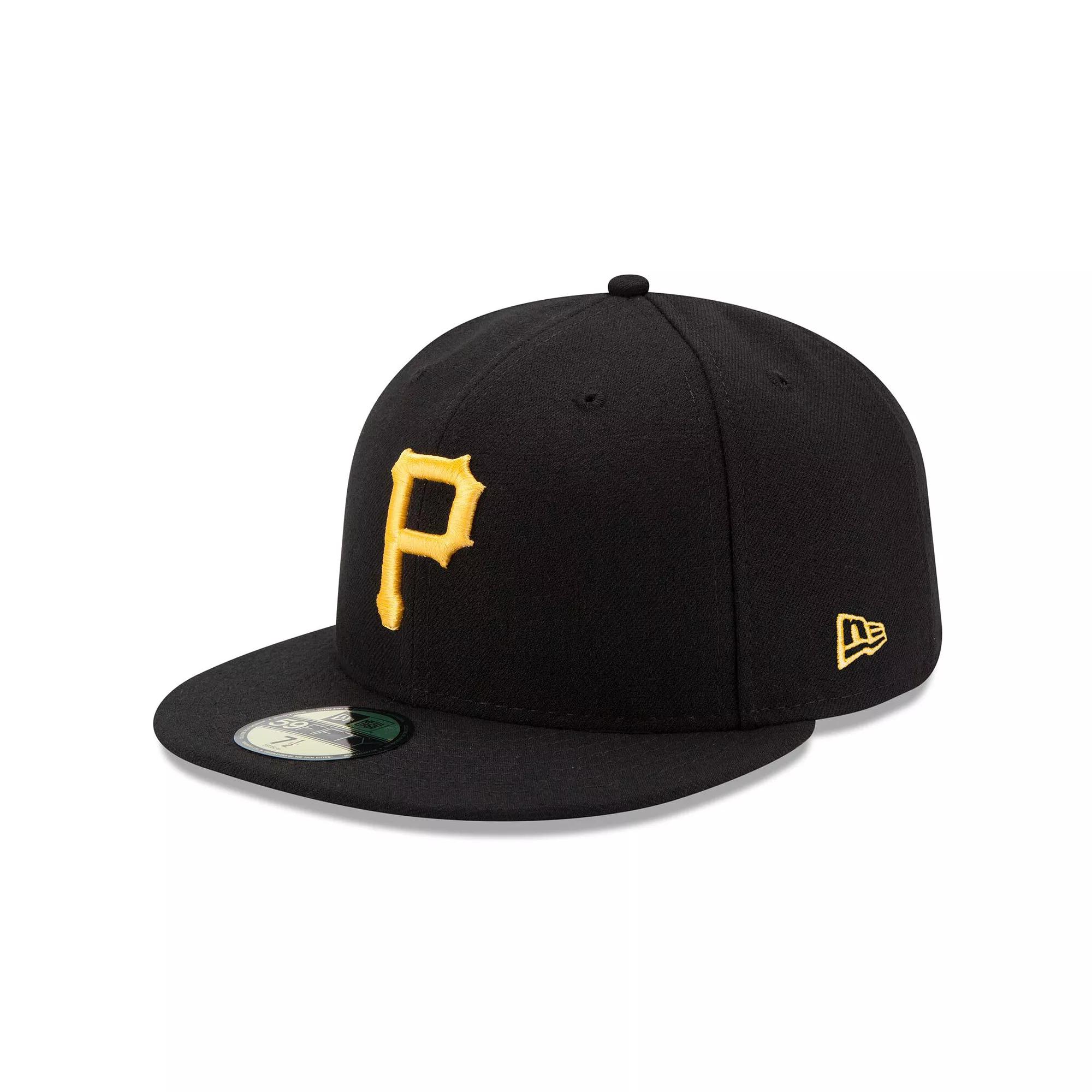 New Era Pittsburgh Pirates New Era Pirates 59Fifty Authentic Cap - Adult Black Product Image