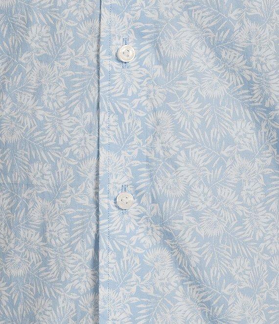 Cremieux Blue Label Palm Print Poplin Long Sleeve Woven Shirt Product Image