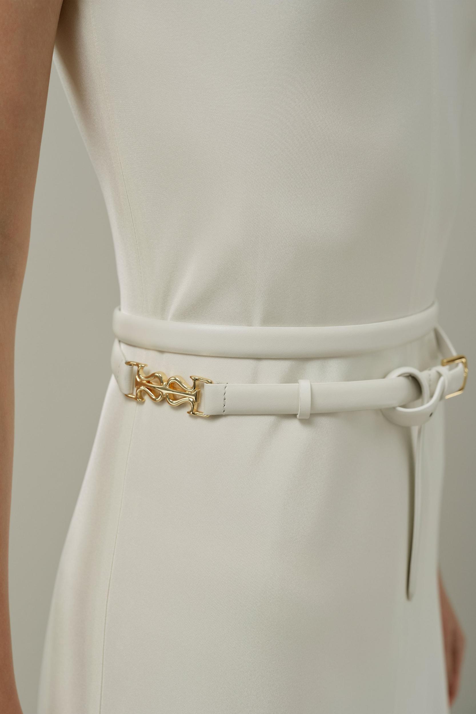 Slim Double-Strap Leather Belt Product Image